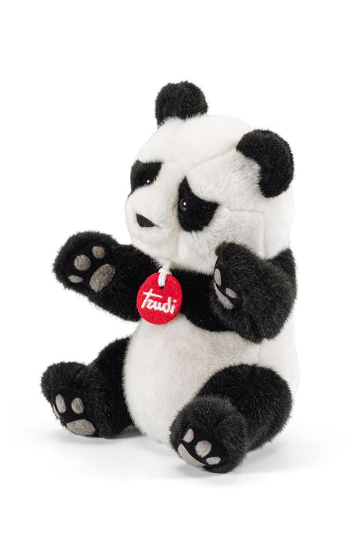 Peluche panda seduto, idea regalo per mamme e bambini, accessorio per abbigliamento premaman.