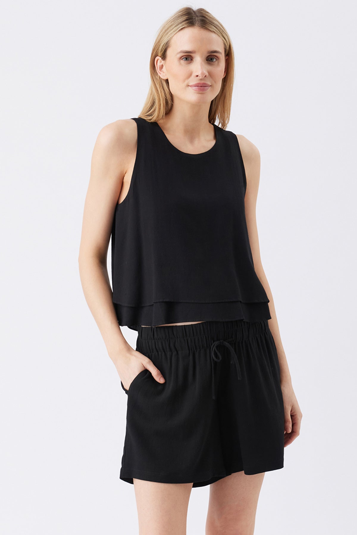 MAE | Shorts Premaman Neri in Lino