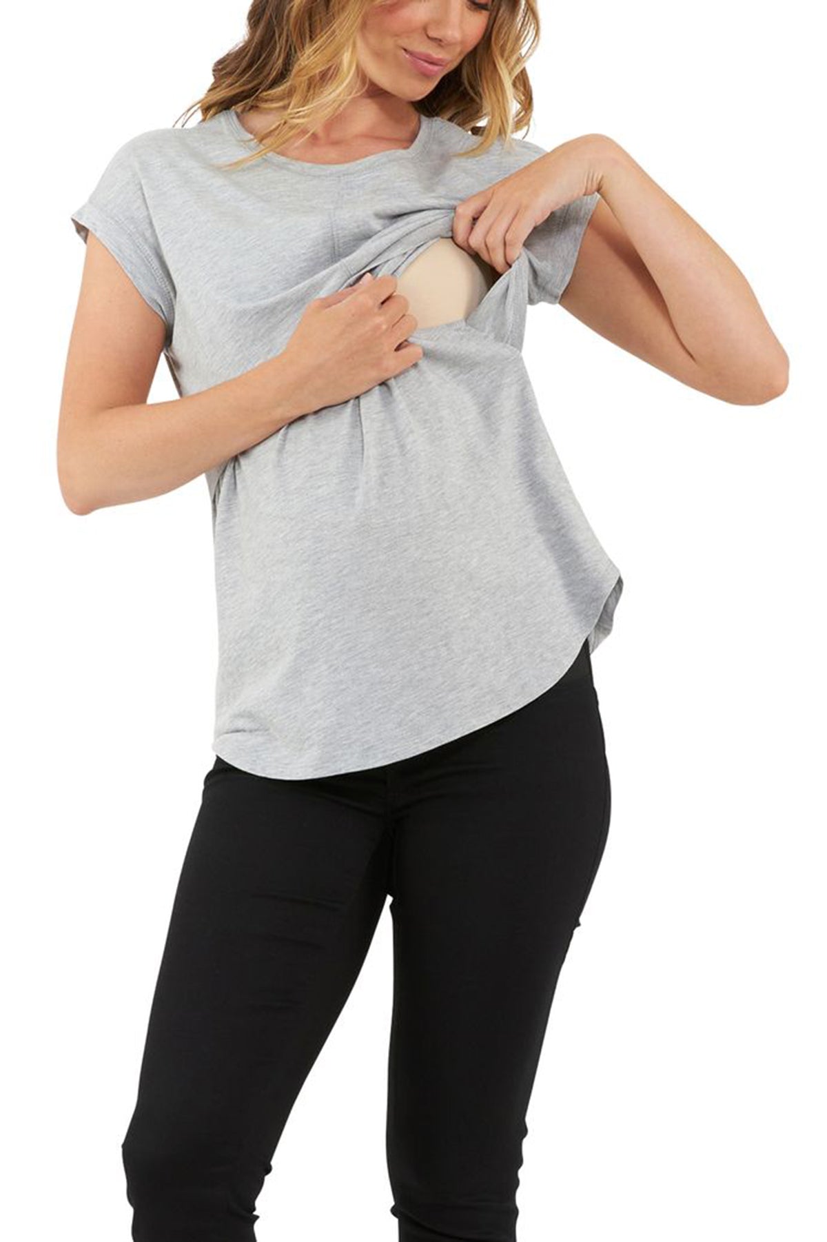 RICHIE | Maglia Premaman e Allattamento Grigia