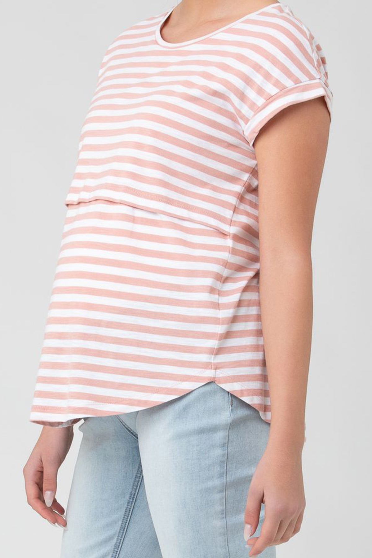 LIONEL | Maglia Premaman e Allattamento a Righe Rosa
