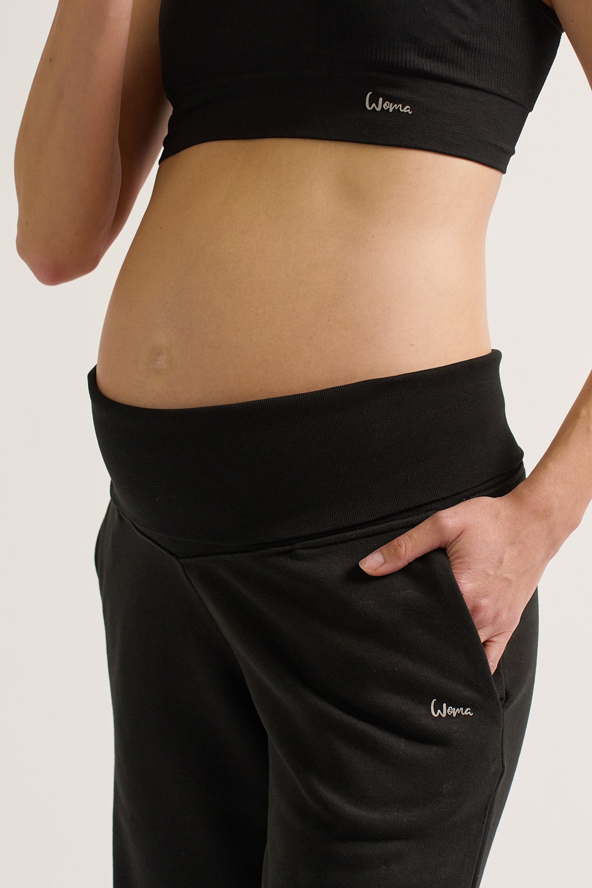 WOMA | Pantaloni Jogger Premaman Neri