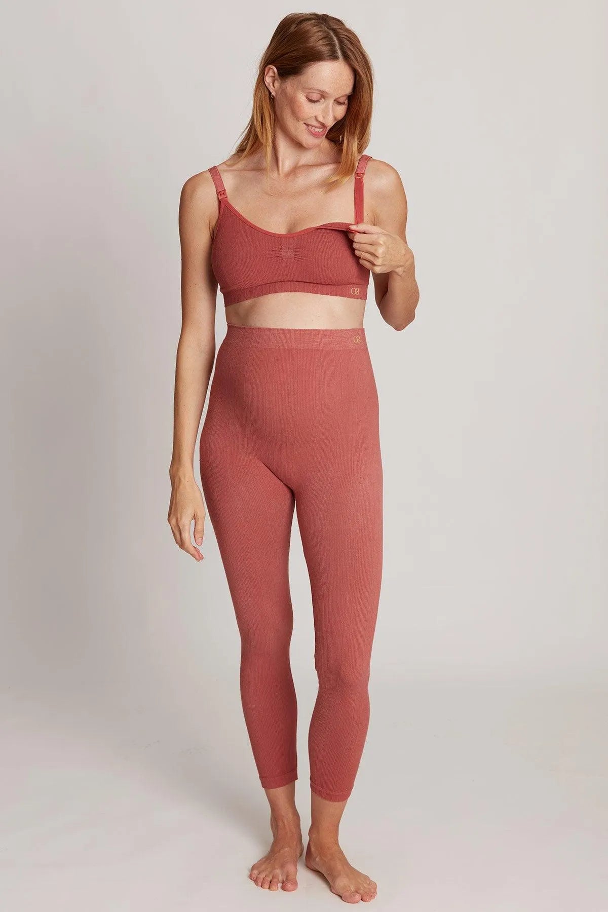 ZOE | Leggings Premaman Ultra Morbido color Terracotta - Pietro Brunelli