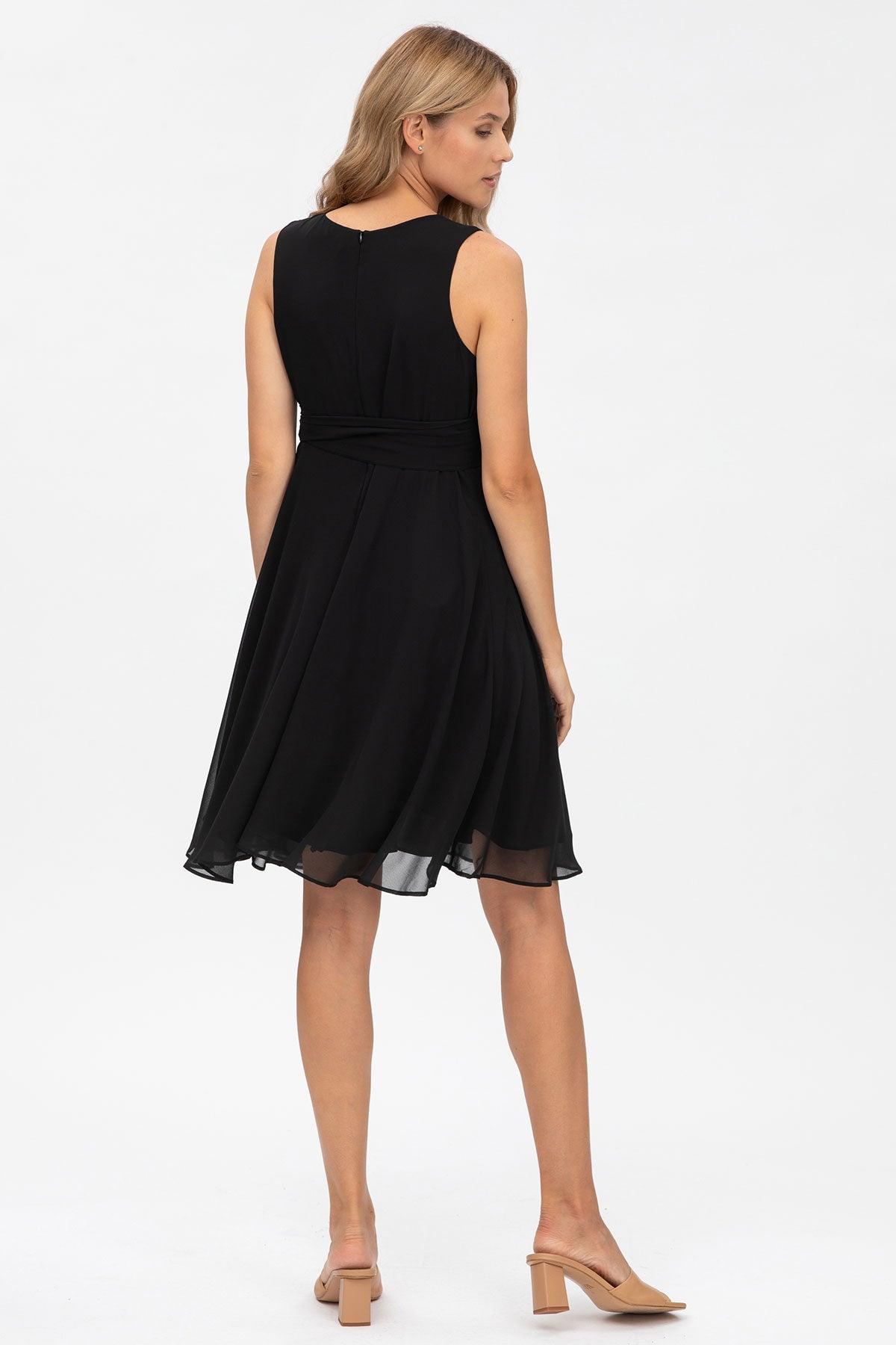 TAMIGI | Abito Premaman in Chiffon Nero - Pietro Brunelli