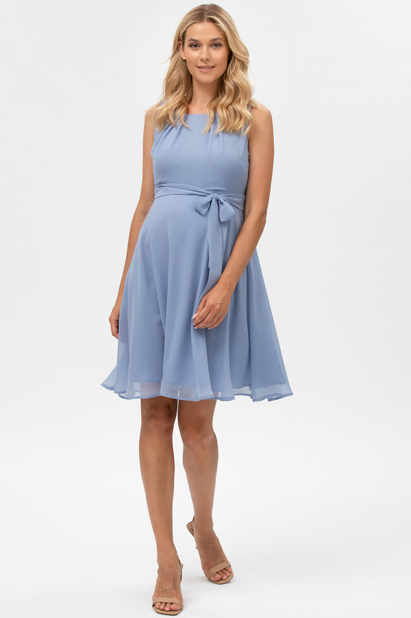 TAMIGI | Chiffon Maternity Dress in Sapphire Blue