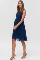 TAMIGI | Chiffon Maternity Dress in Navy