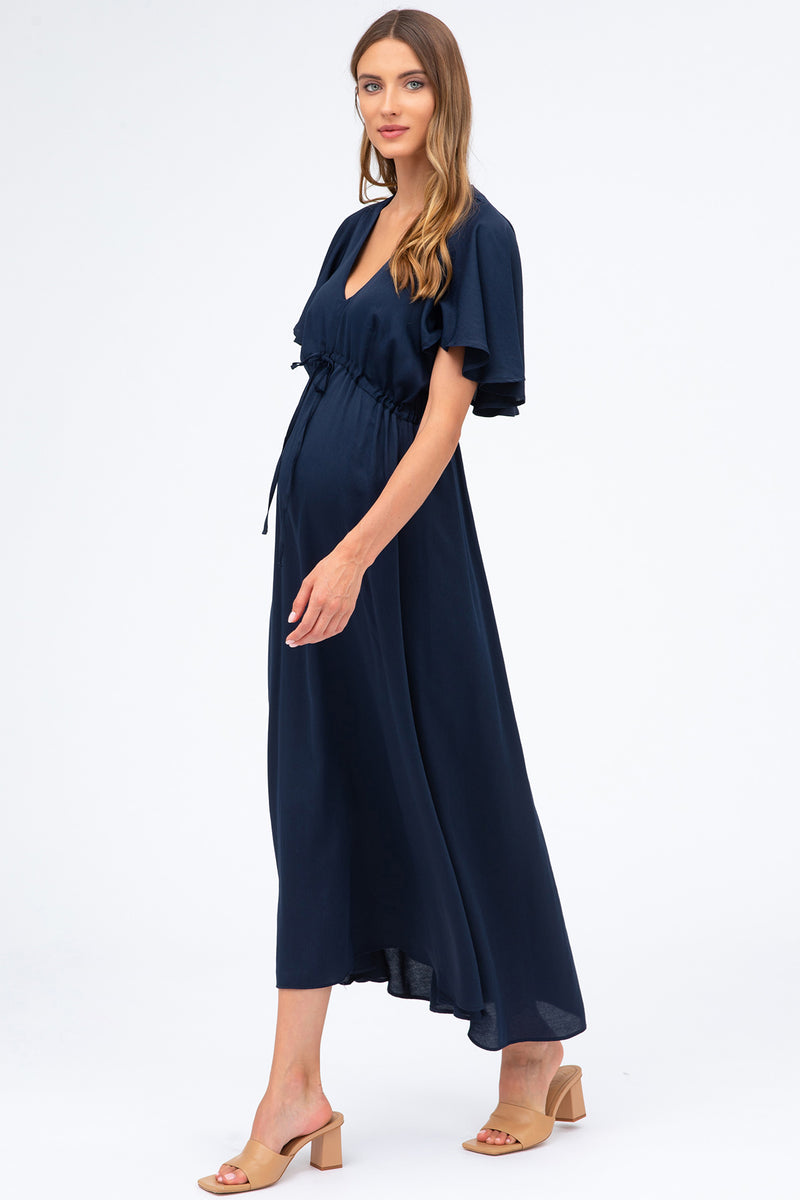 VALENTINA | Maternity Maxi Dress in Navy