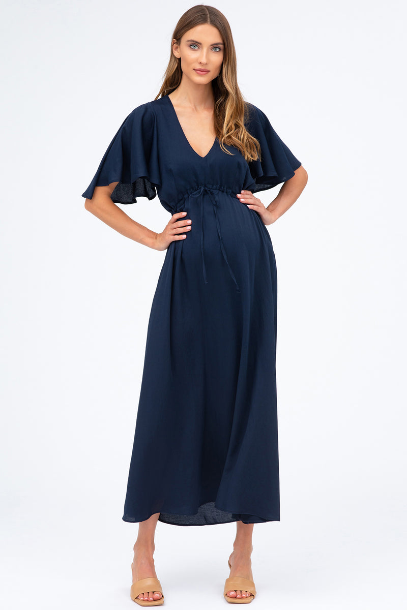 VALENTINA | Maternity Maxi Dress in Navy