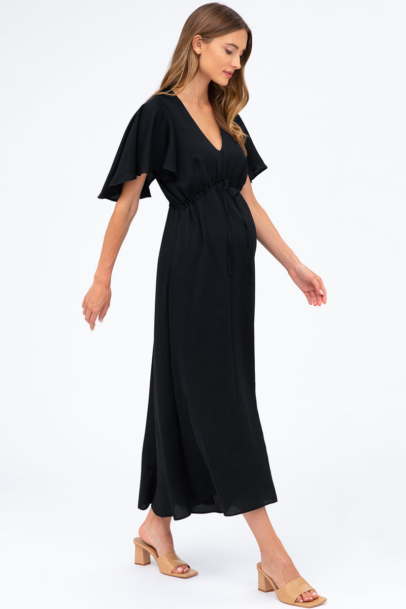 VALENTINA | Maternity Maxi Dress in Black