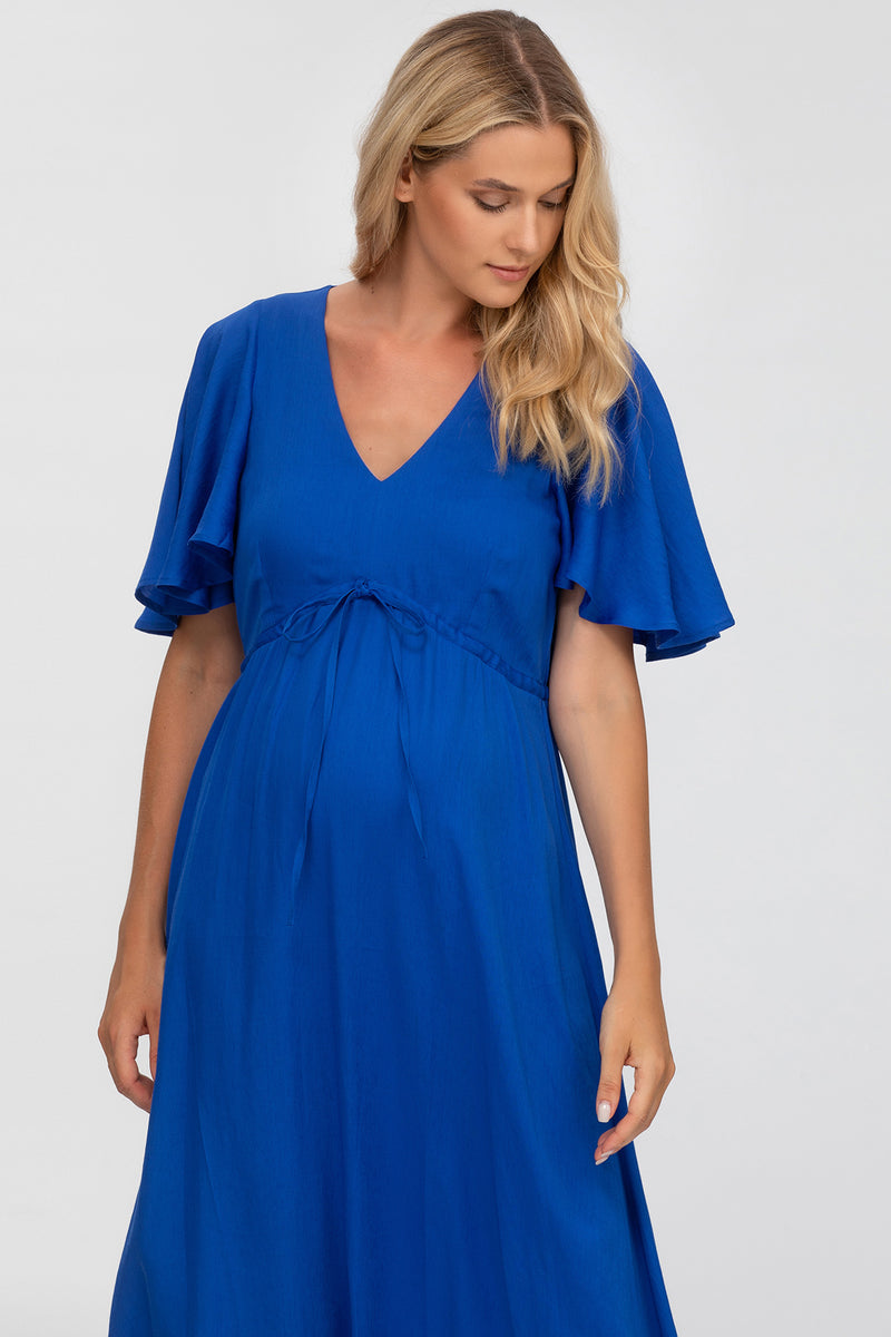 VALENTINA | Maternity Maxi Dress in Blue
