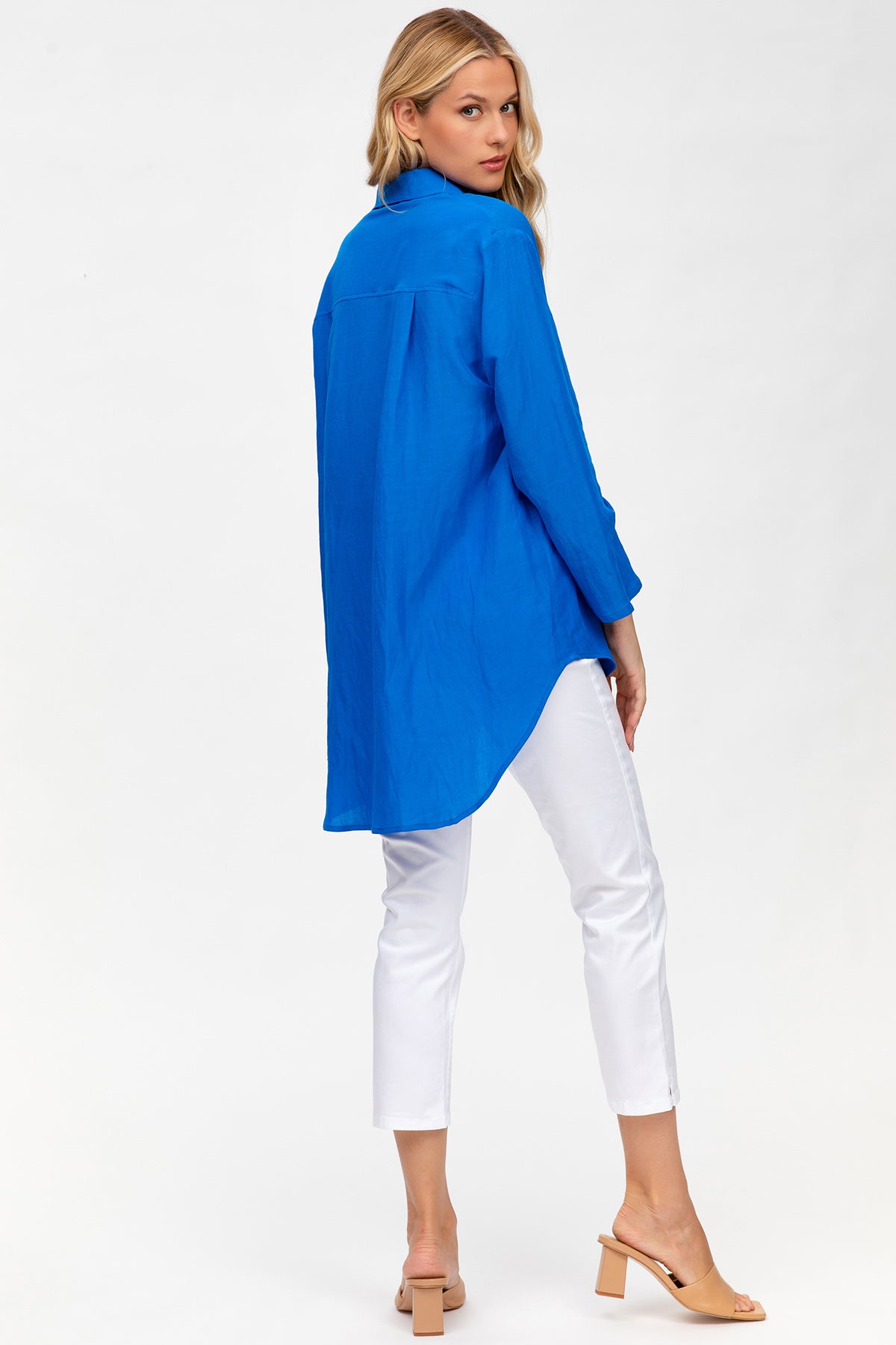 WHITE CAPRI | Maternity Pants in Cotton Stretch