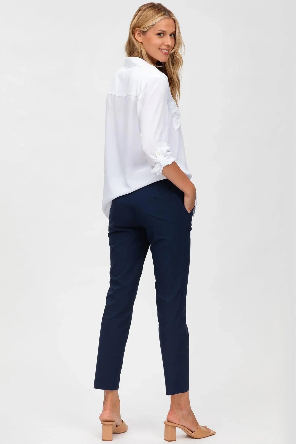 ELWOOD | Pantaloni Premaman Elasticizzati Blu - Pietro Brunelli