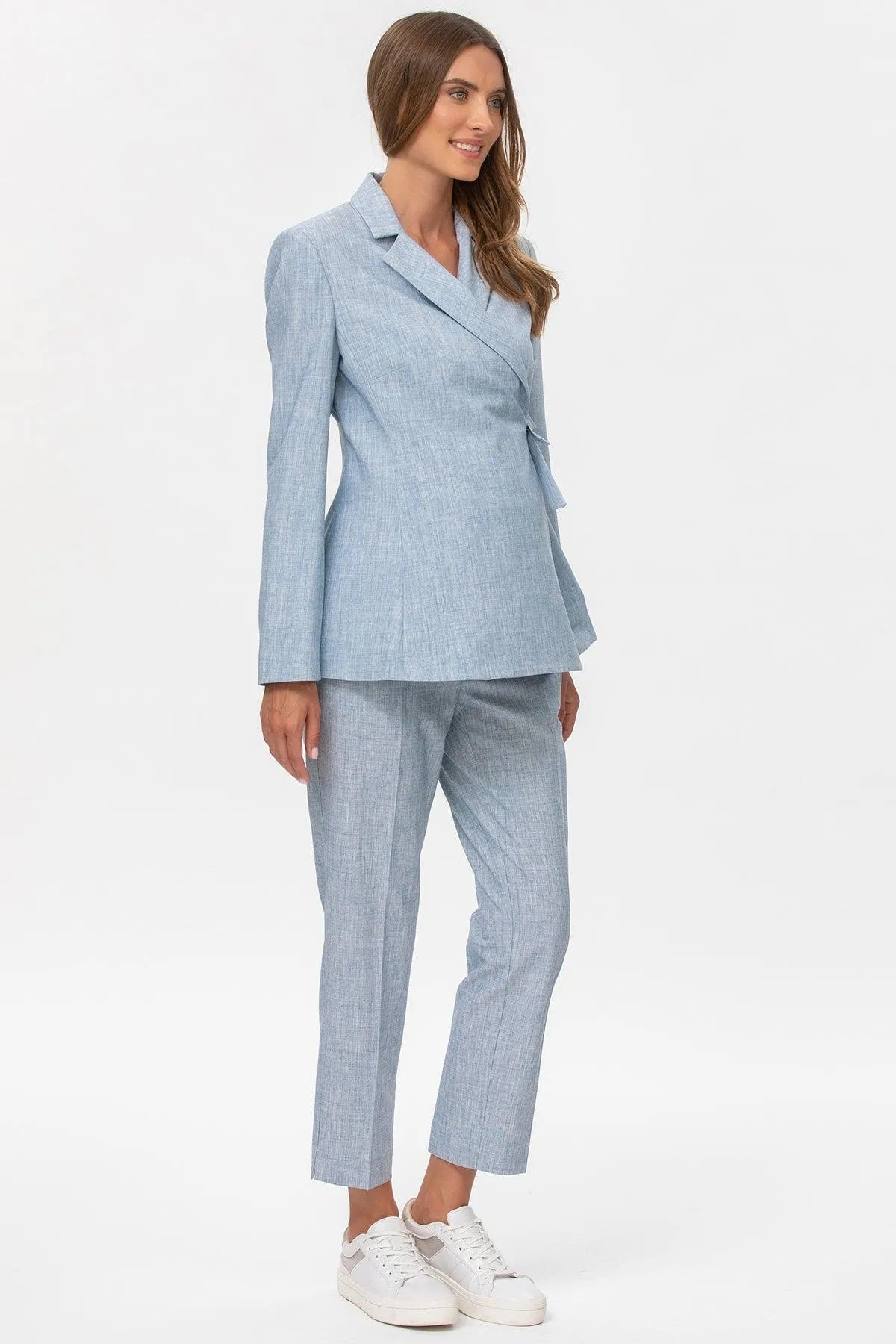 KATE | Pantalone Premaman da Ufficio Azzurro - Pietro Brunelli