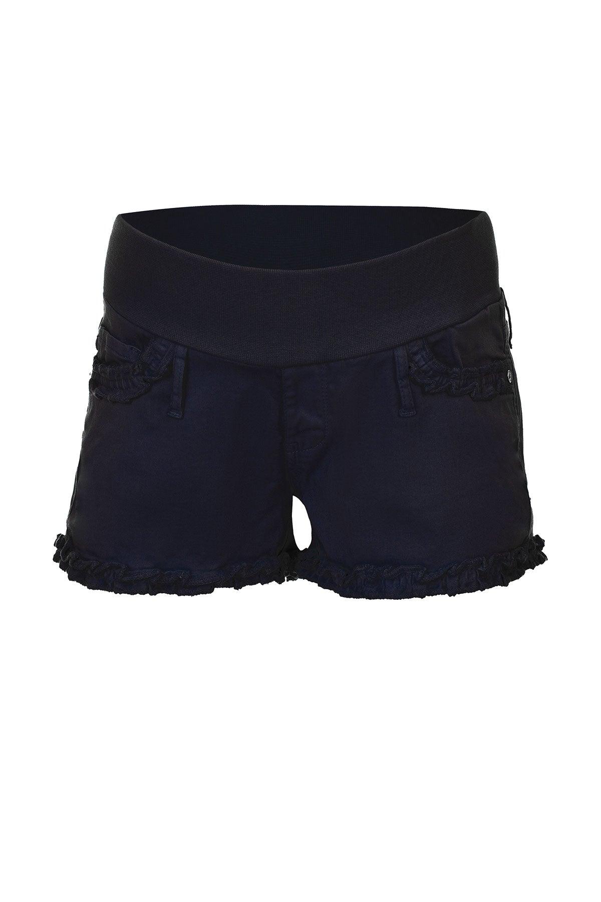 BONNIE MINI SHORTS BLU | Pantaloncini Premaman in Cotone - Pietro Brunelli