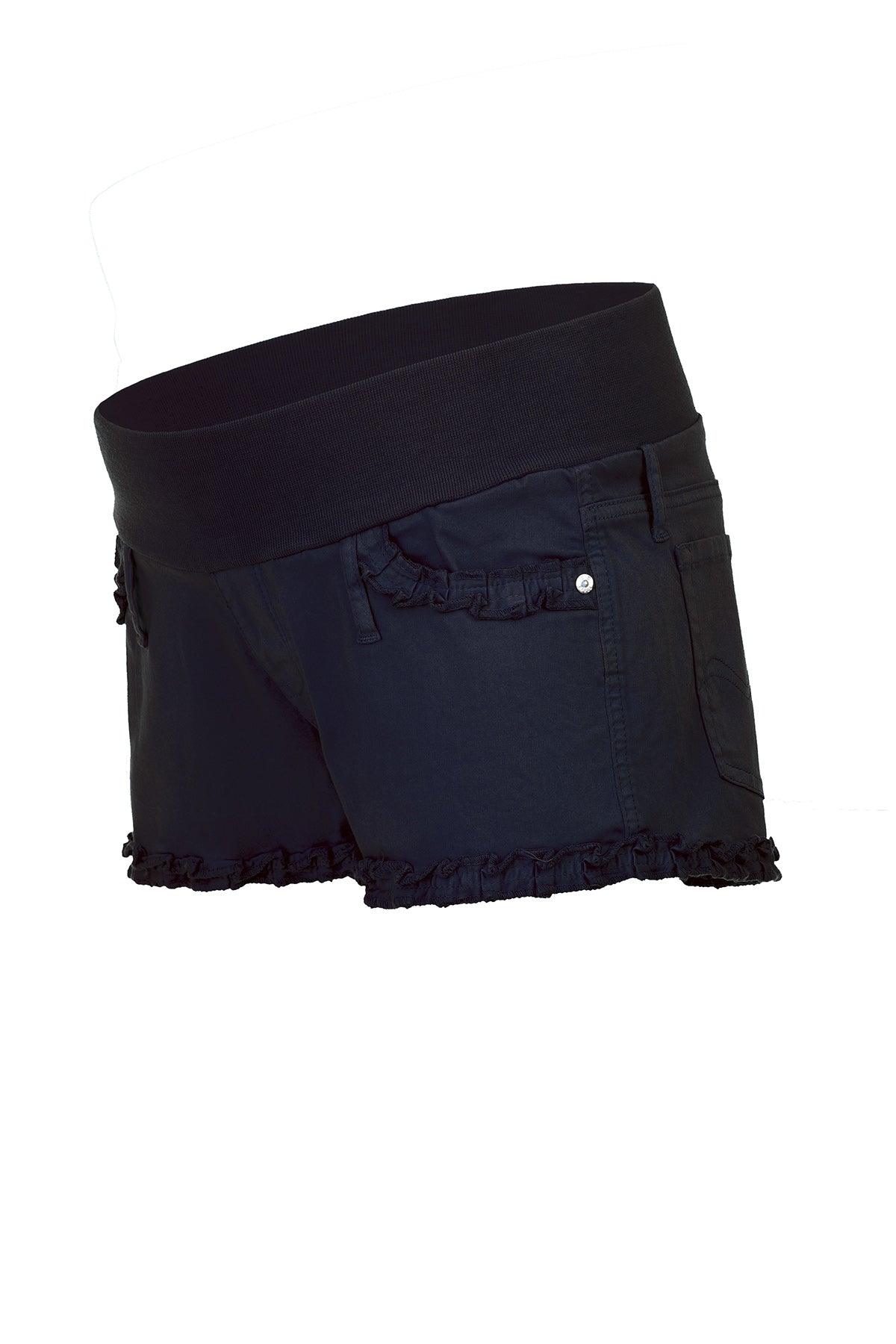 BONNIE MINI SHORTS BLU | Pantaloncini Premaman in Cotone - Pietro Brunelli