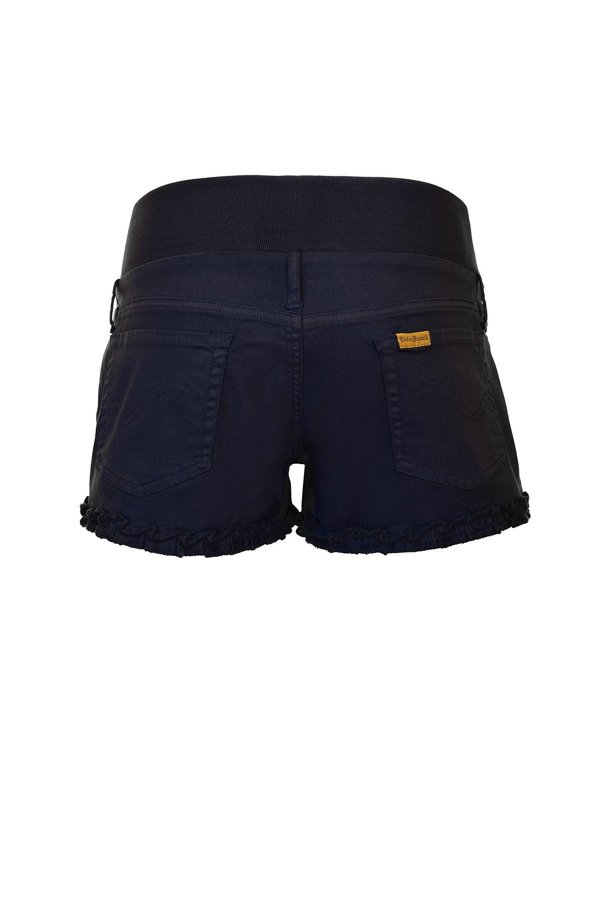 BONNIE MINI SHORTS BLU | Pantaloncini Premaman in Cotone - Pietro Brunelli