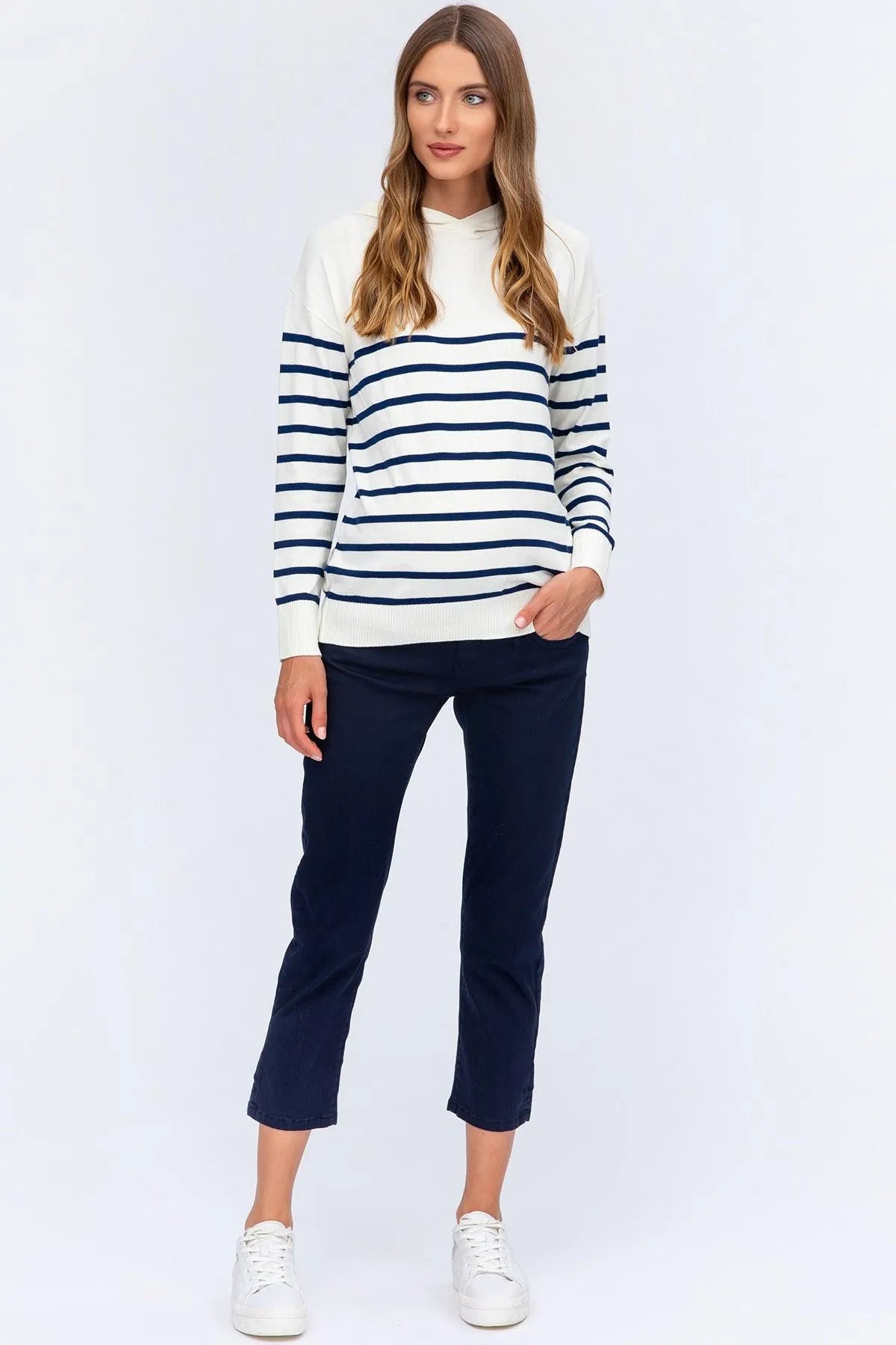 CAPRI BLU | Pantaloni Premaman in Cotone Elasticizzato - Pietro Brunelli