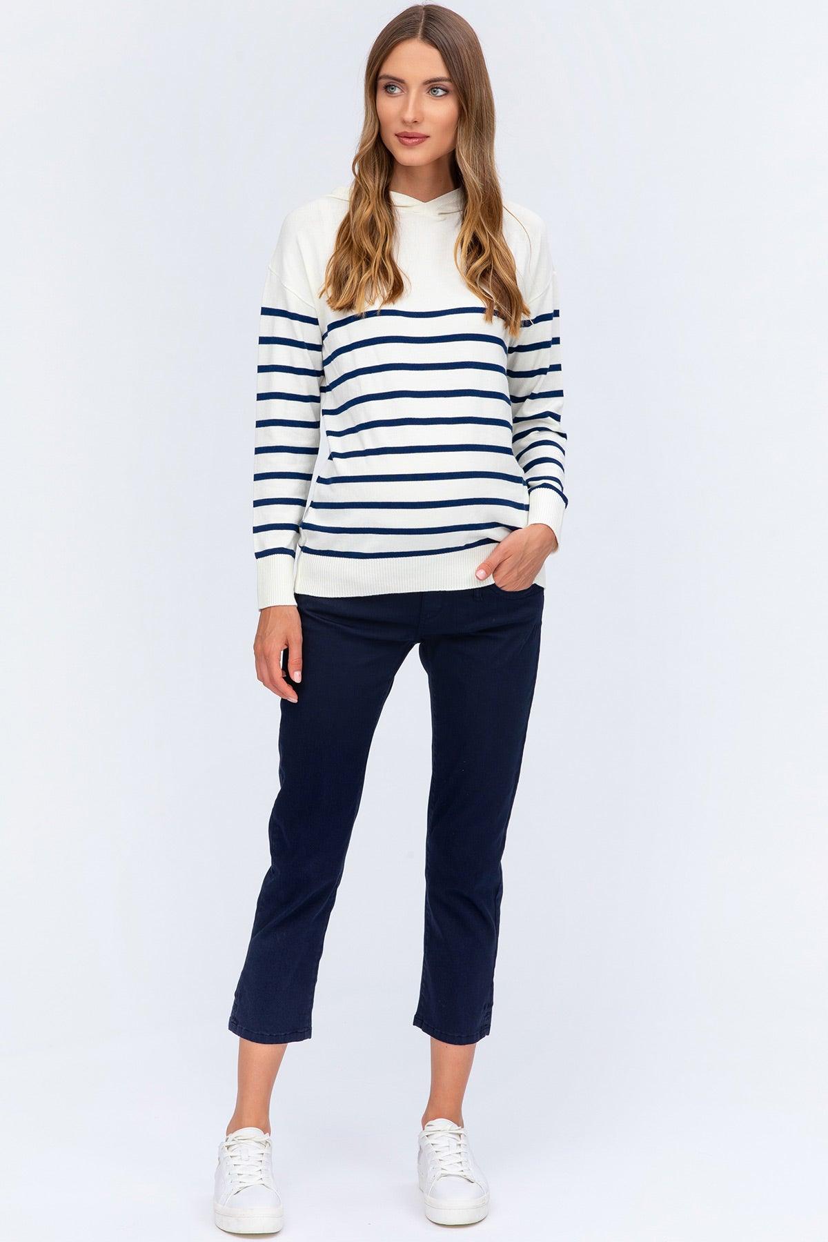 CAPRI BLU | Pantaloni Premaman in Cotone Elasticizzato - Pietro Brunelli