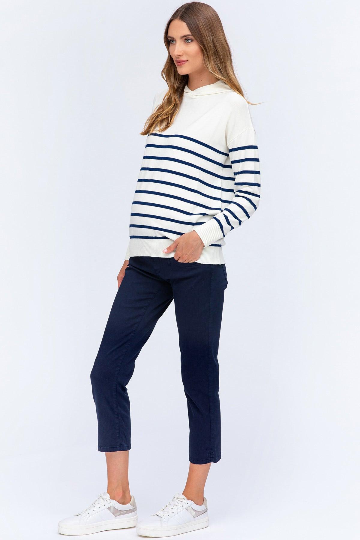 CAPRI BLU | Pantaloni Premaman in Cotone Elasticizzato - Pietro Brunelli