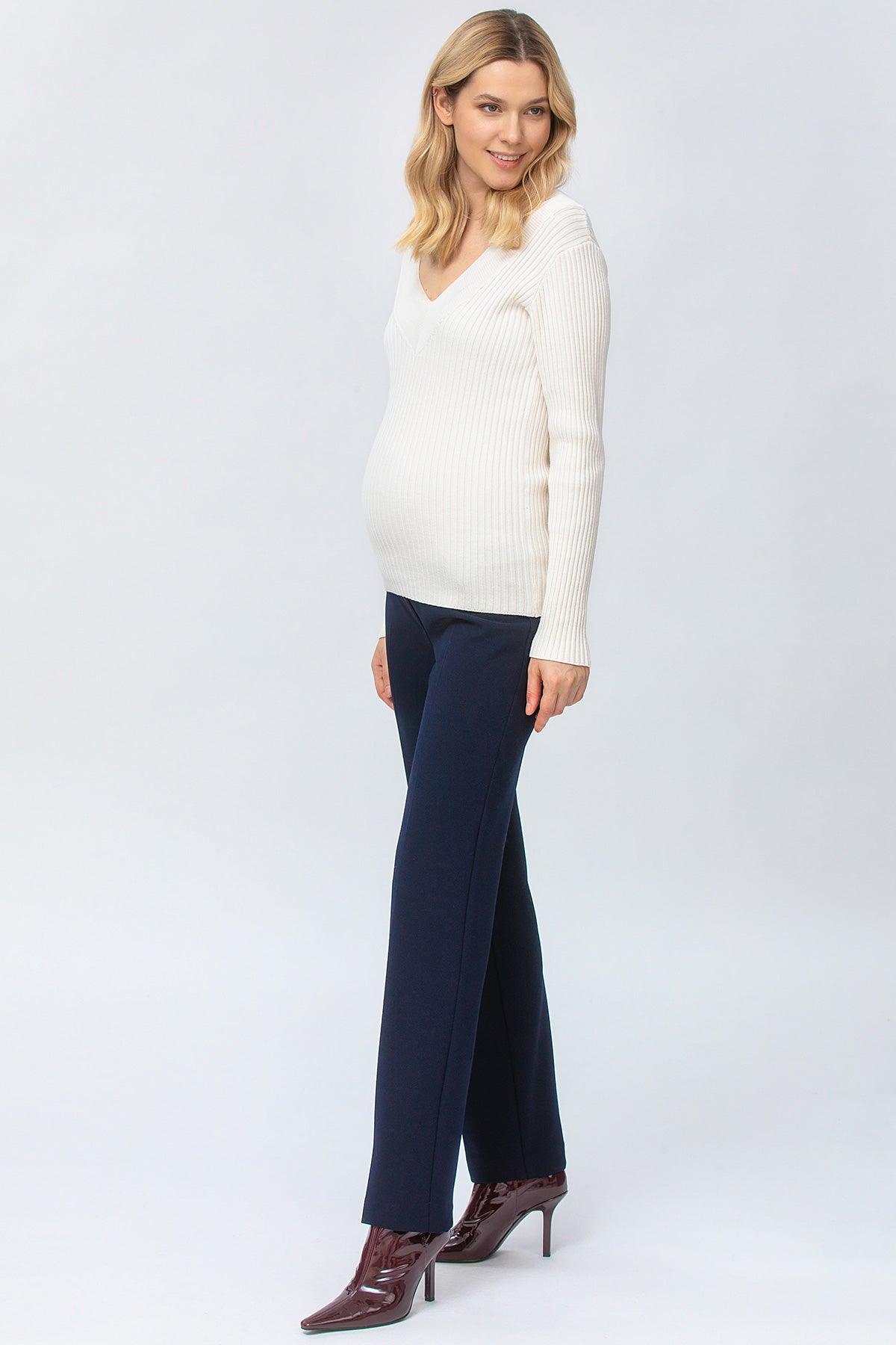 NOAH | Pantaloni Premaman Blu a Gamba Dritta - Pietro Brunelli