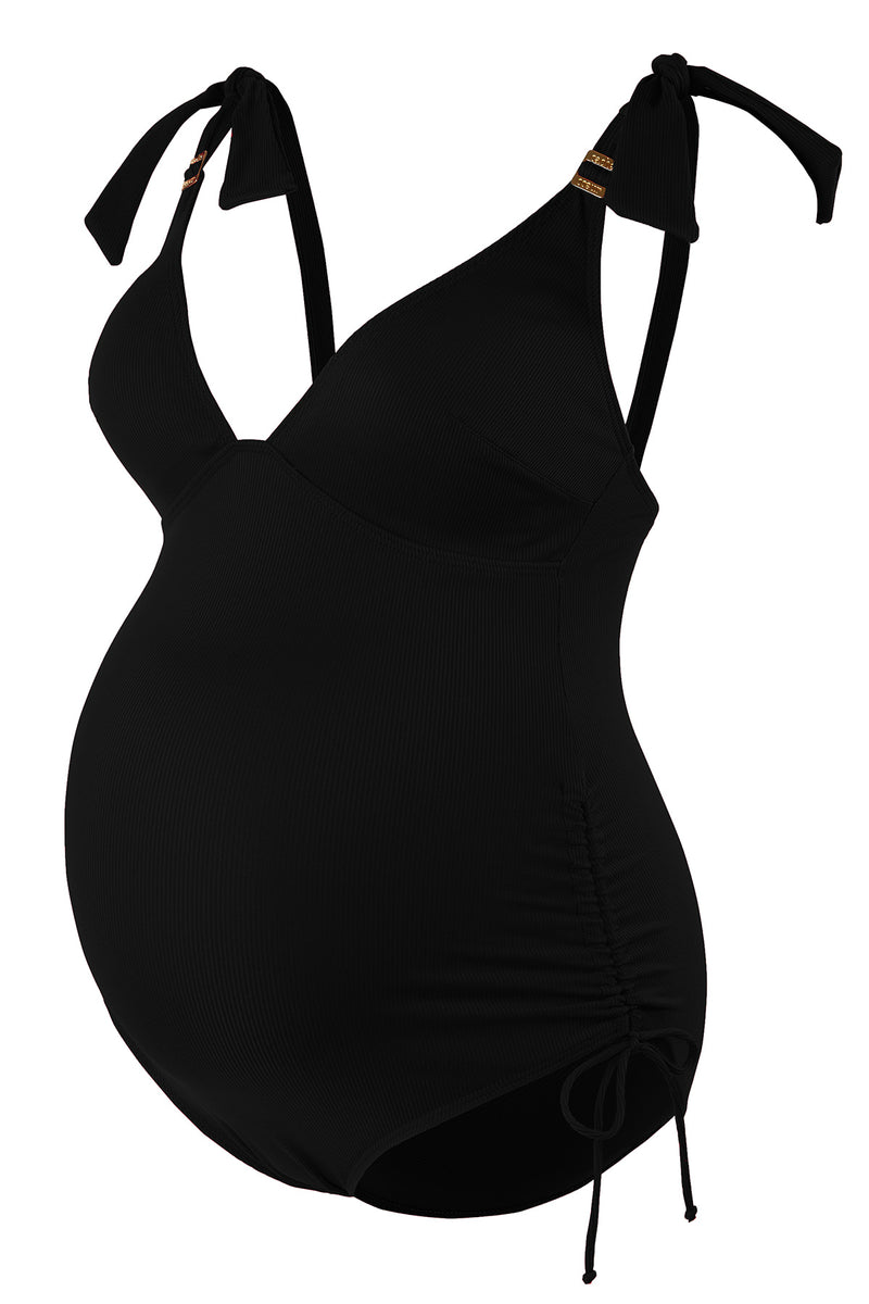 PORTO VECCHIO | Black Maternity Swimsuit