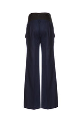 LEONARD | Pantalone Premaman Gessato a Gamba Larga