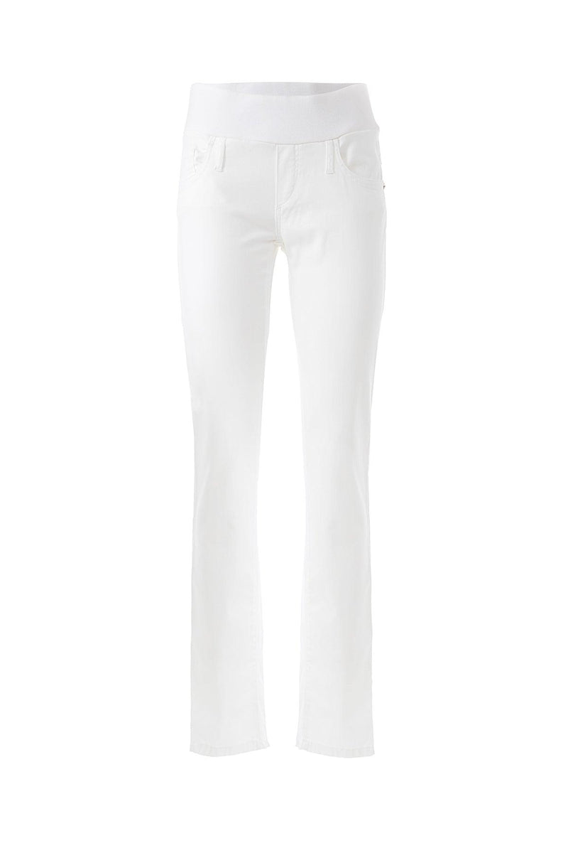 MODERN STRAIGHT | White Maternity Jeans in Cotton