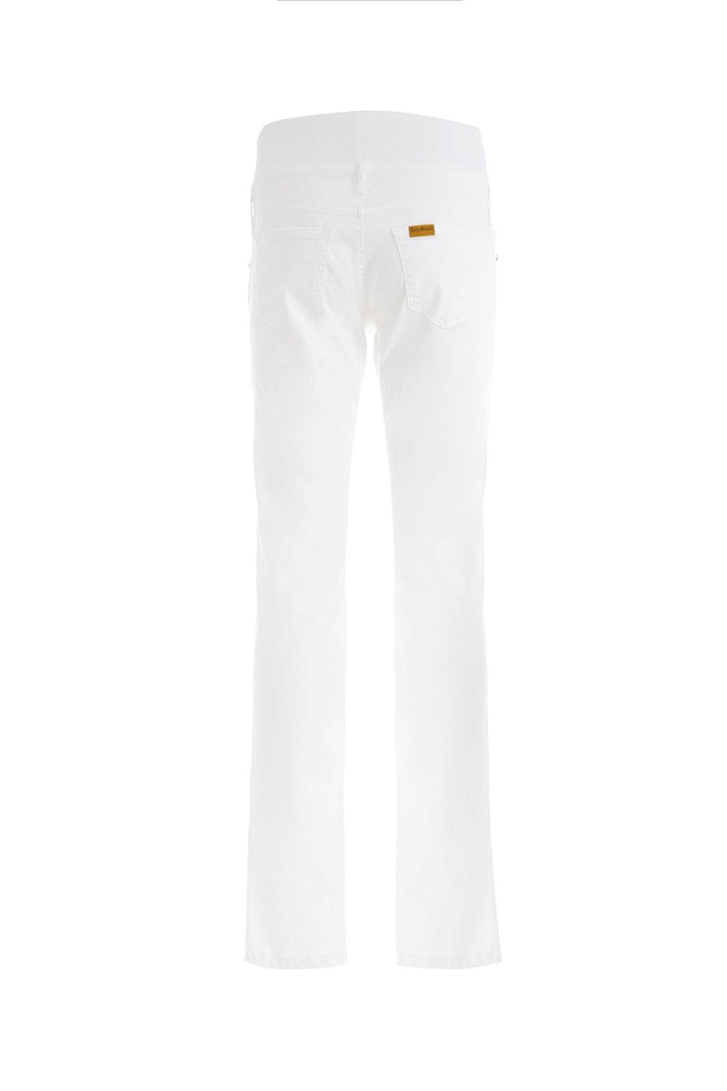 MODERN STRAIGHT | White Maternity Jeans in Cotton