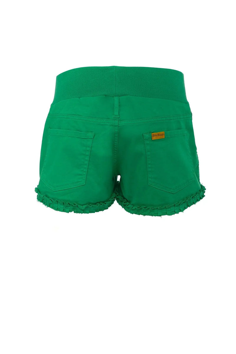 BONNIE MINI SHORTS VERDE | Pantaloncini Premaman in Cotone