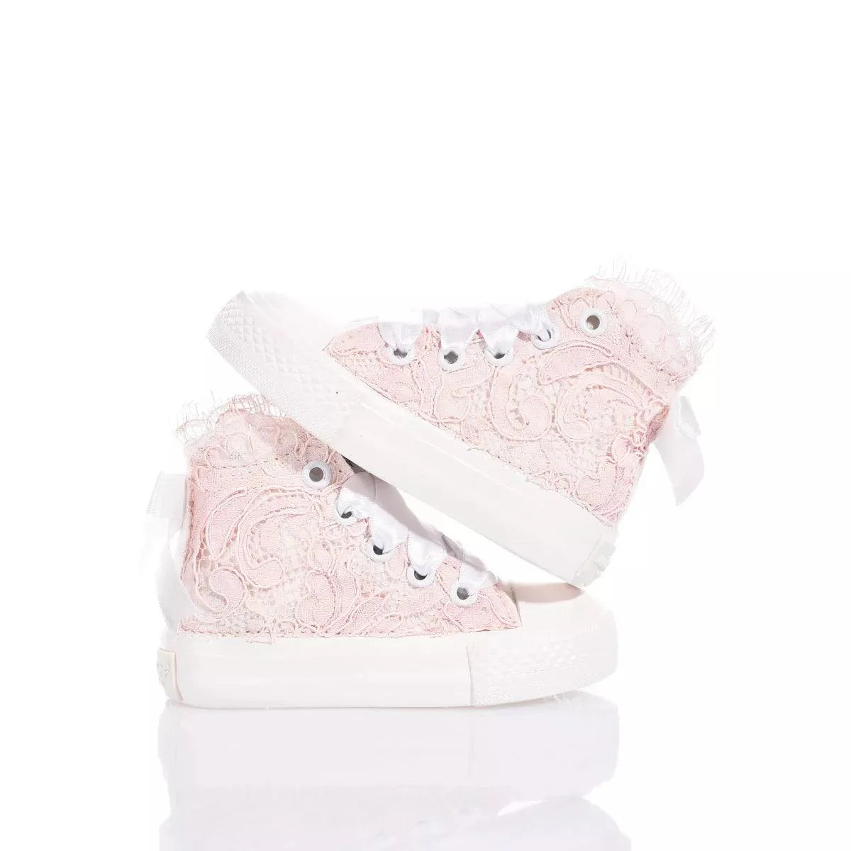 Sneakers rosa in pizzo eleganti per mamme premaman, ideali per abbigliamento gravidanza