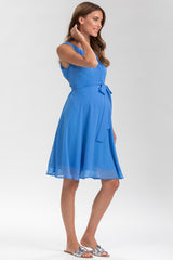 TAMIGI | Chiffon Maternity Dress in Sky Blue