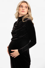 SARA | Maxi Abito Premaman in Velluto Marrone
