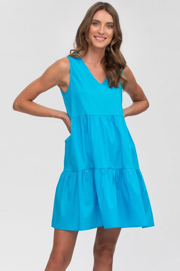 MELODY | V-Neck Maternity Dress in Blue