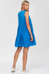 MELODY | Abito Blu in Cotone con scollo a V - Pietro Brunelli