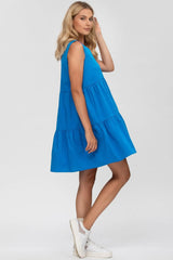 MELODY | Abito Blu in Cotone con scollo a V - Pietro Brunelli