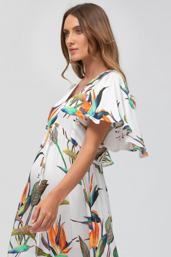 VALENTINA Q066 | Printed Maternity Maxi Dress