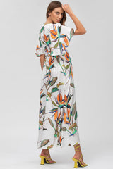 VALENTINA Q066 | Printed Maternity Maxi Dress