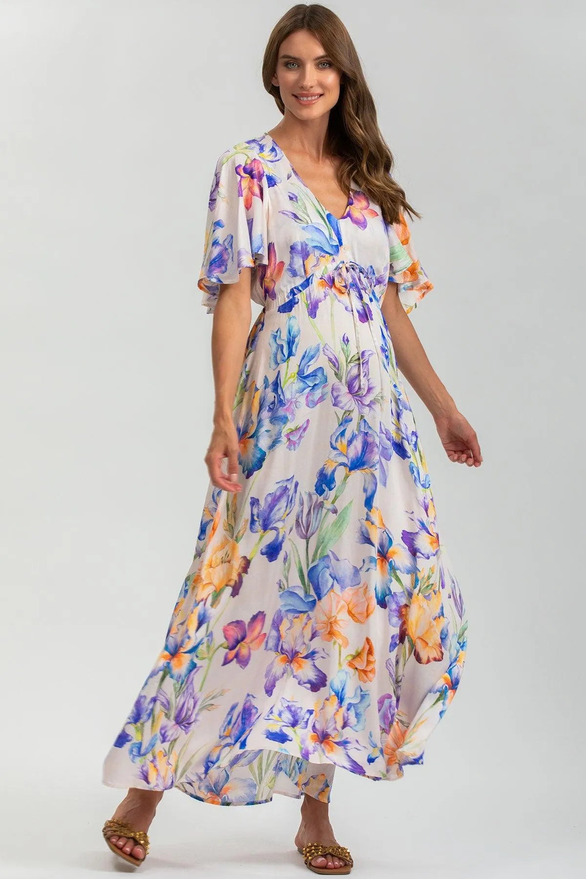 VALENTINA QA30 | Maxi Abito Premaman Stampato - Pietro Brunelli