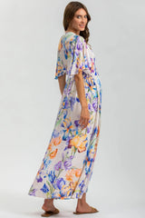 VALENTINA QA30 | Printed Maternity Maxi Dress