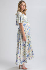 VALENTINA QA30 | Printed Maternity Maxi Dress