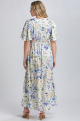 VALENTINA QA30 | Printed Maternity Maxi Dress