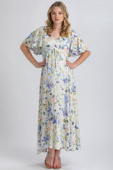 VALENTINA QA30 | Printed Maternity Maxi Dress