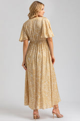 VALENTINA QD51 | Printed Maternity Maxi Dress