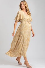 VALENTINA QD51 | Printed Maternity Maxi Dress