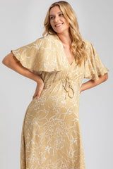VALENTINA QD51 | Printed Maternity Maxi Dress