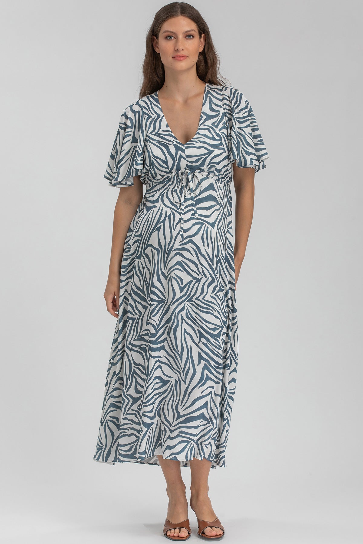 VALENTINA QA67 | Maxi Abito Premaman Stampato