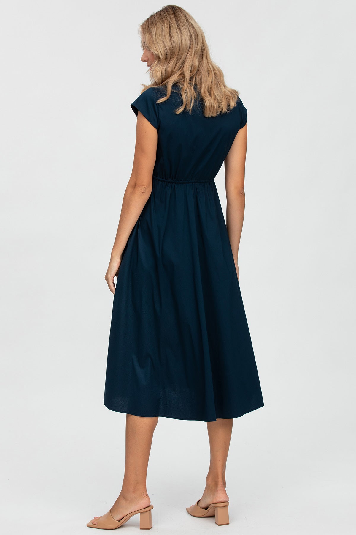 CELESTE | Abito Premaman in Cotone Blu Scuro