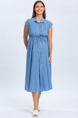 CELESTE | Abito Premaman in Cotone Blu a Righe