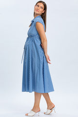 CELESTE | Abito Premaman in Cotone Blu a Righe