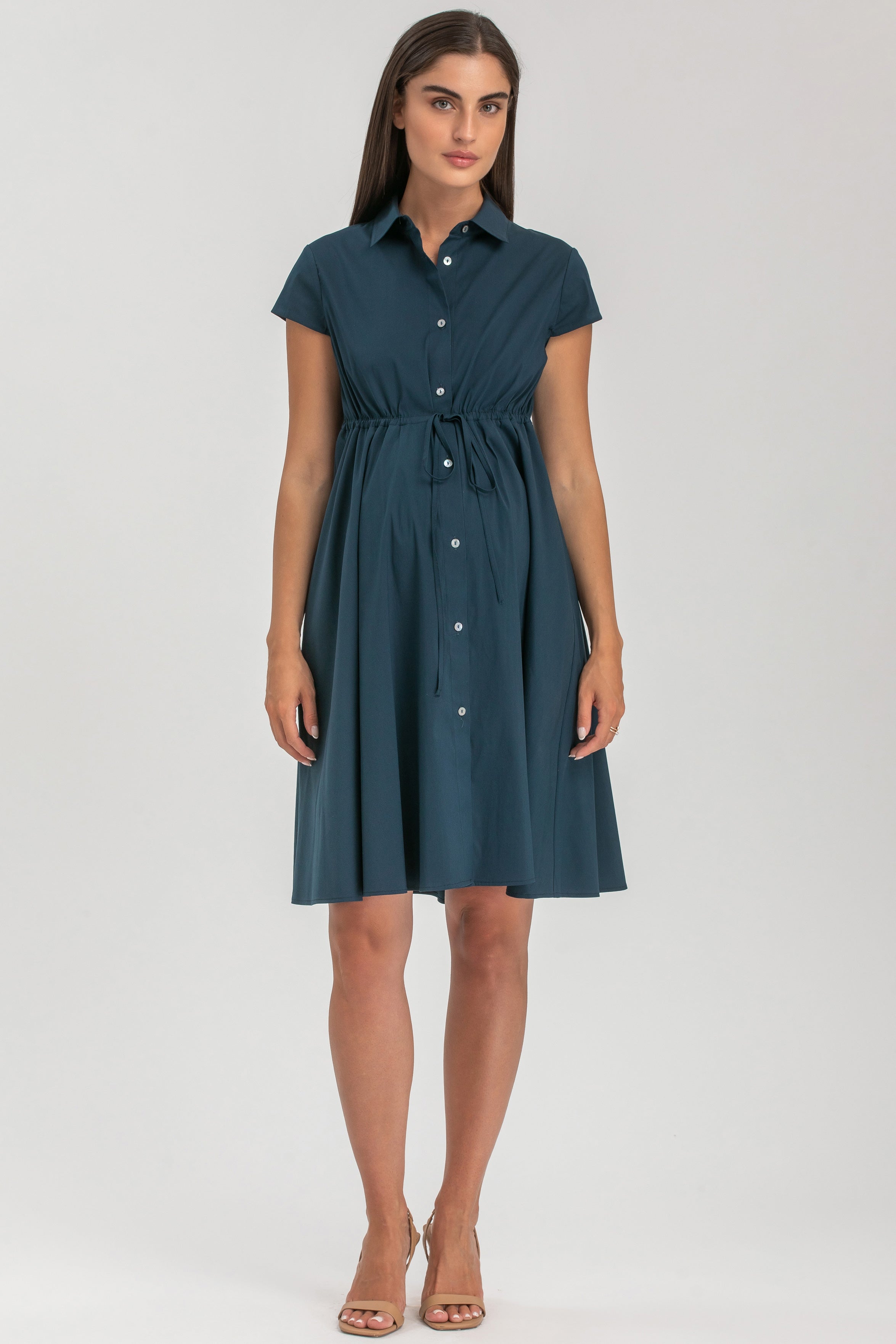 VIOLA | Abito Premaman Blu Scuro in Cotone