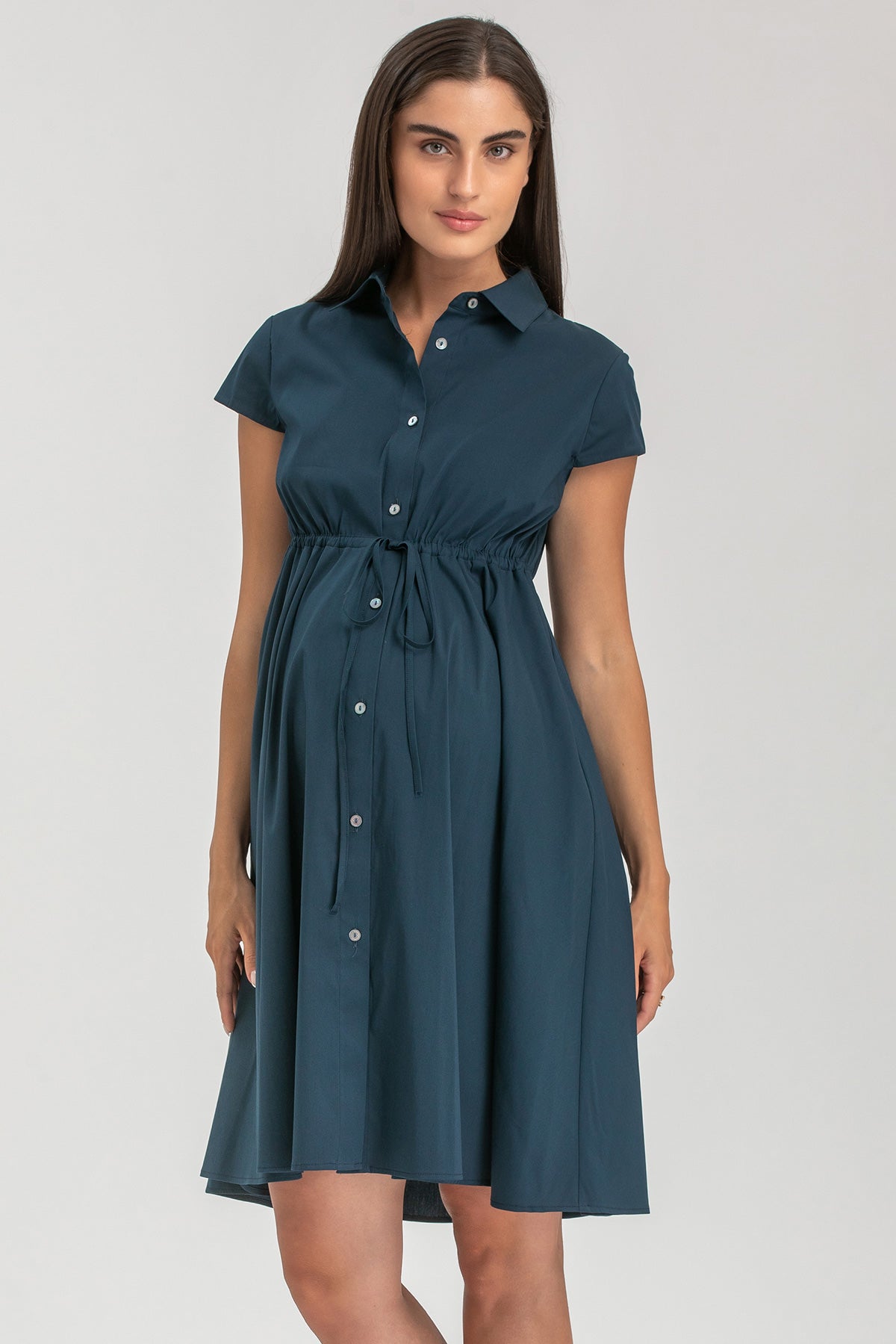 VIOLA | Abito Premaman Blu Scuro in Cotone